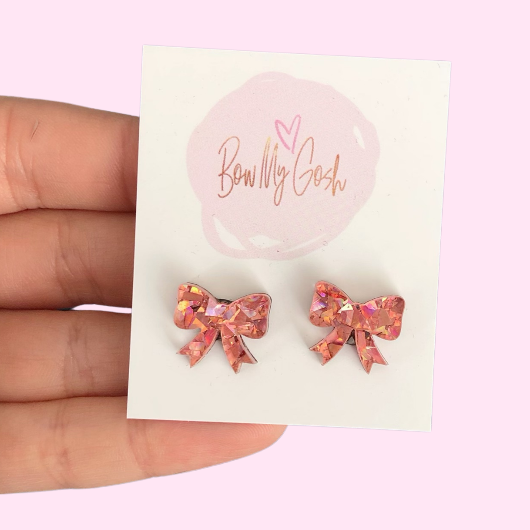 Kate spade rose deals gold bow earrings